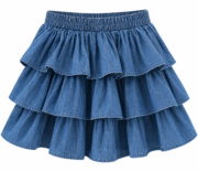 Blue Kids Denim Skirt - Image 2