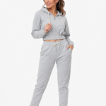 Women Cropped Zip-Up Hoodie