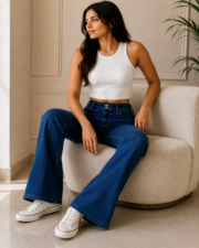 Women's Blue Bell Bottom Jeans - Image 5
