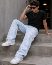 Distressed Cut Patches Pant - Image 3