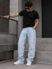 Distressed Cut Patches Pant - Image 5